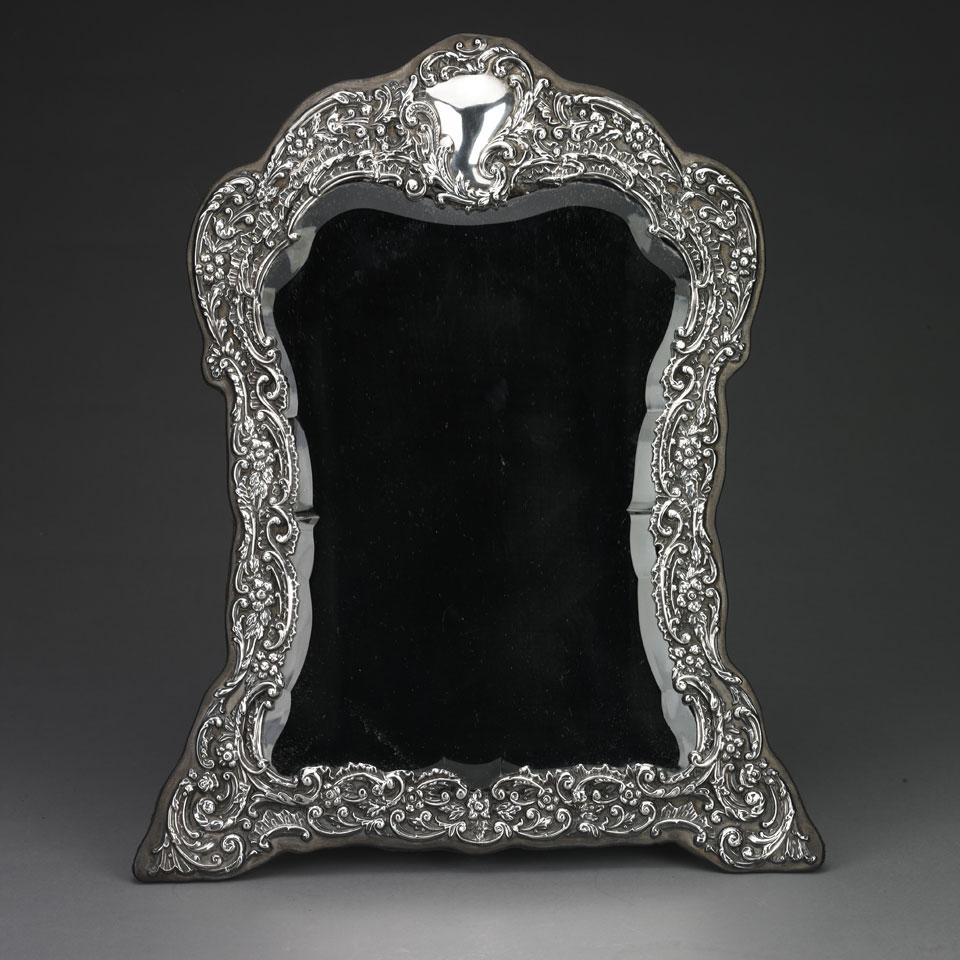Silver Framed Dressing Table Mirror, probably English, late 19th century