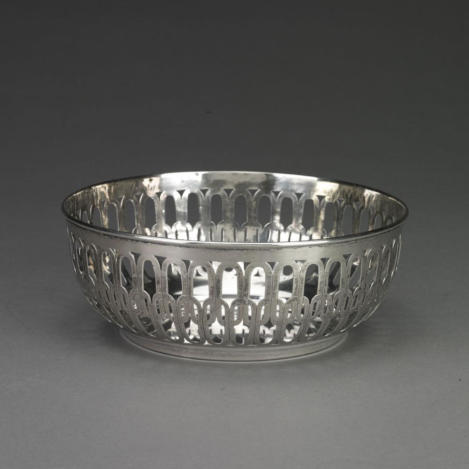 German Silver Pierced Bowl, Gebrüder Deyhle, Schwabisch Gmünd, early 20th century