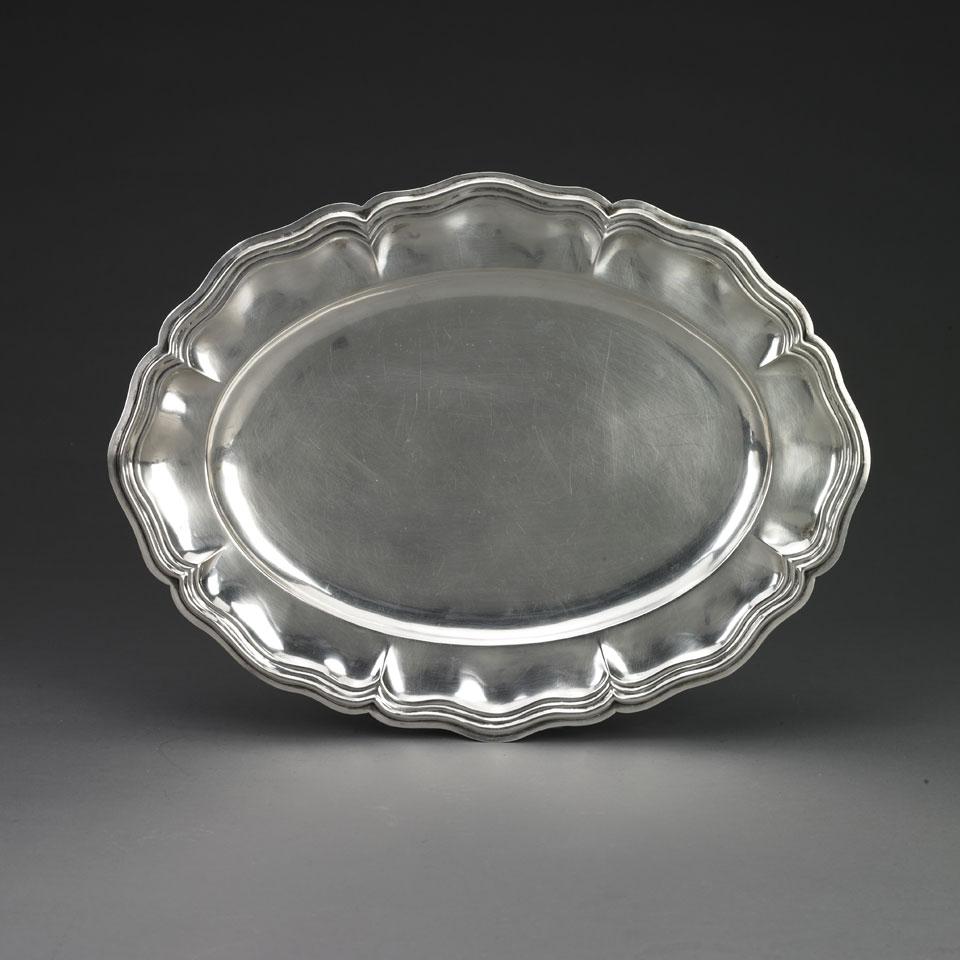 Italian Silver Oval Platter, early 20th century
