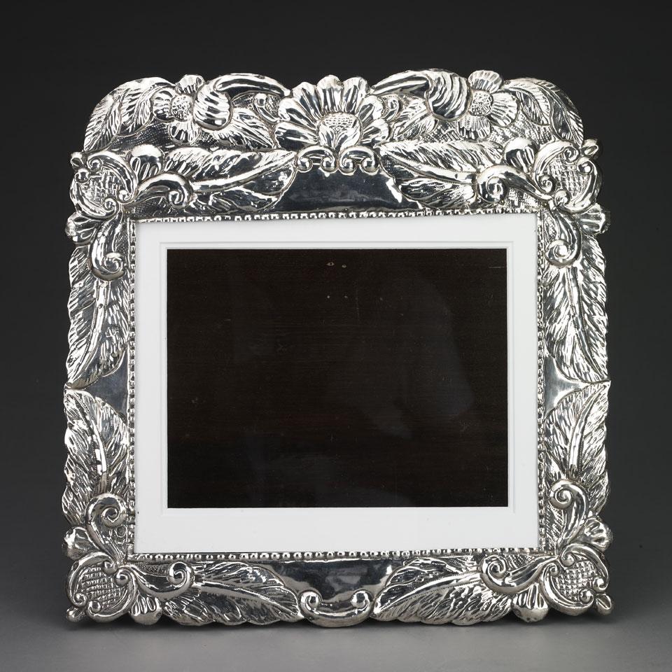South American Silver Photograph Frame, 20th century