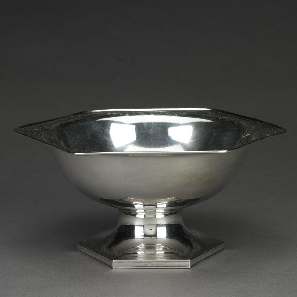 Canadian Silver Octagonal Footed Bowl, Roden Bros., Toronto, Ont., early 20th century
