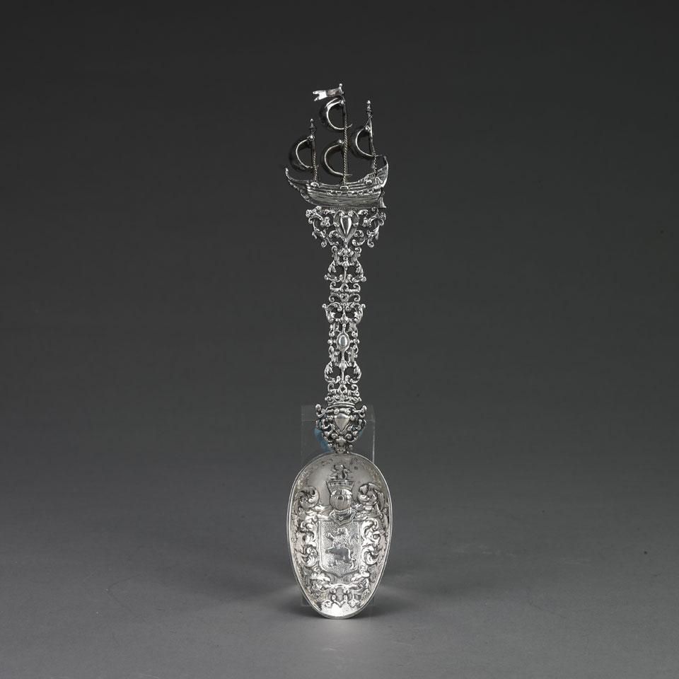 Dutch Silver Novelty Spoon, late 19th century