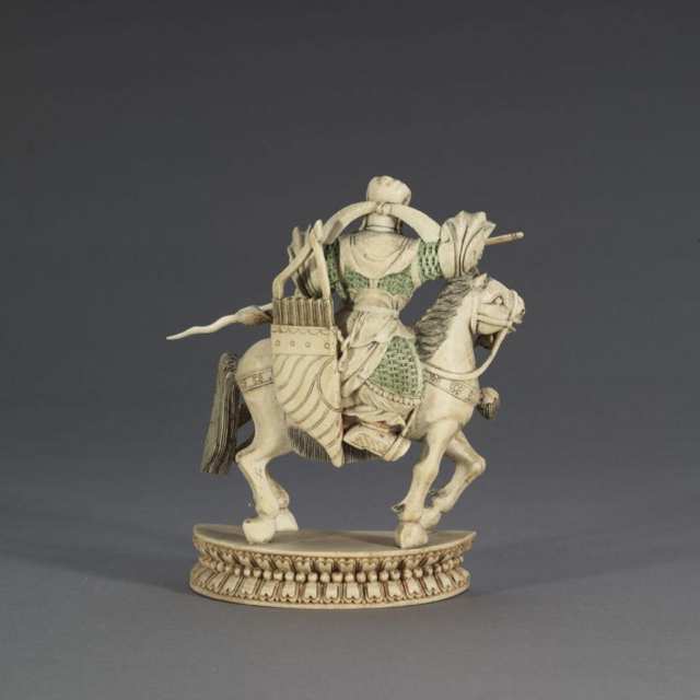 Ivory Warrior on Horse