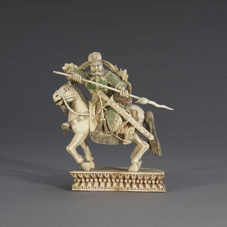 Ivory Warrior on Horse