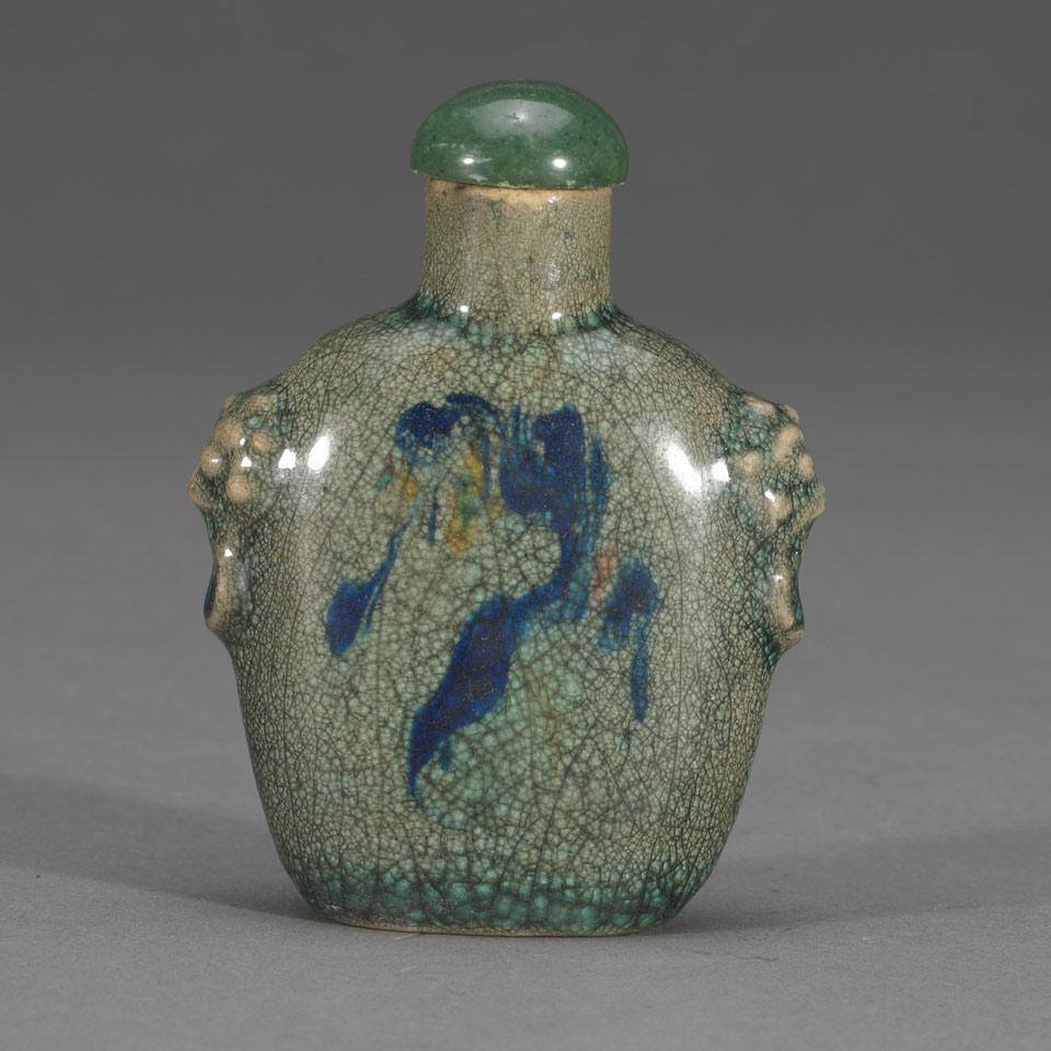 Porcelain Snuff Bottle, Qing Dynasty, 19th Century