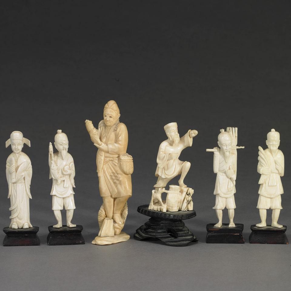 Six Ivory Carvings