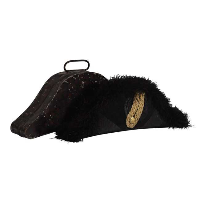 Two Cased Military Bicorn Hats, Lt. Gen. P.J. Montague, Canadians, early 20th century