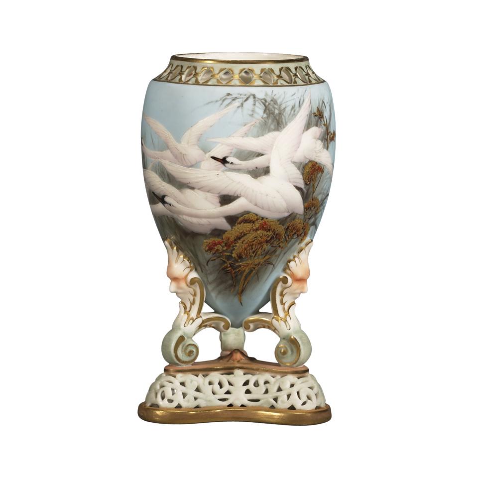 Royal Worcester Vase, Charles Baldwyn, 1897