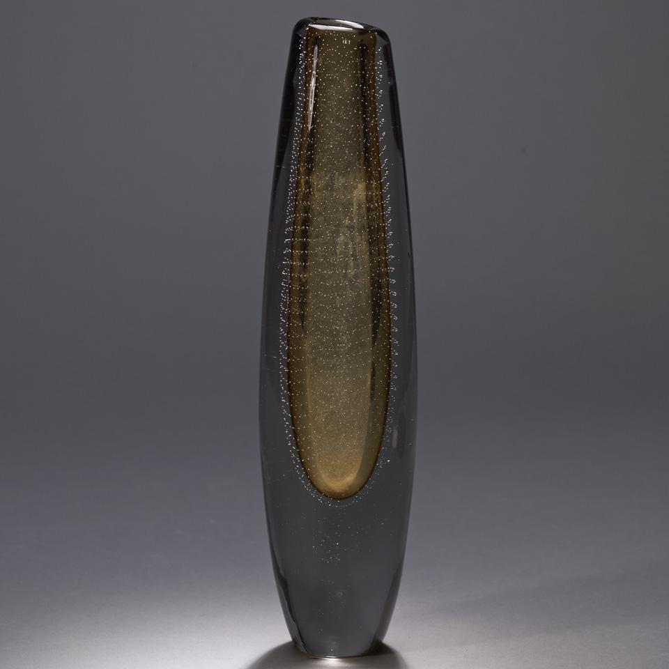 Gunnel Nyman Controlled Bubbles Glass Vase, 1950’s