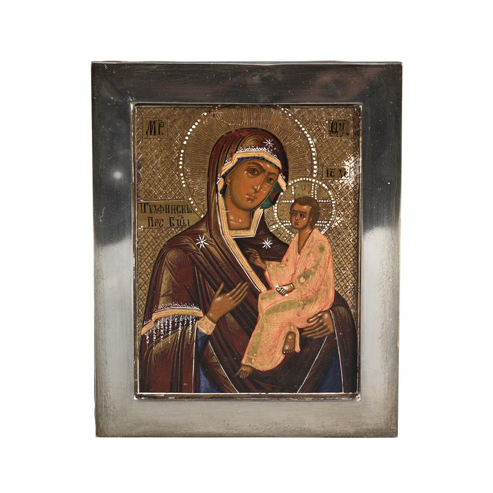 Russian Mother of God of Tikhvin Icon, Moscow, c.1910