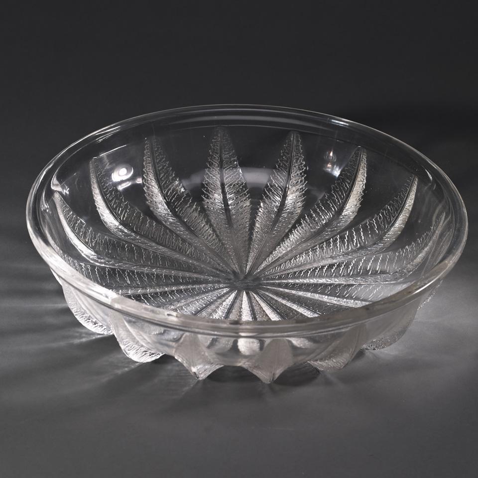 ‘Chataignier’, Lalique Moulded Glass Bowl, post-1945