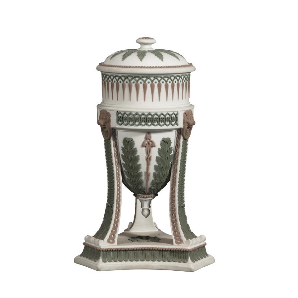 Wedgwood Three-Colour Jasper Covered Vase, 19th century