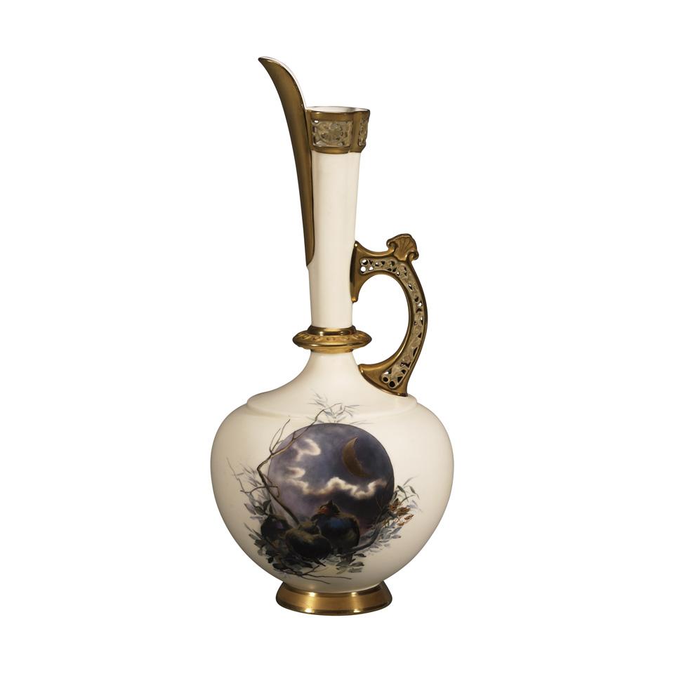 Royal Worcester Reticulated Ewer, 1887