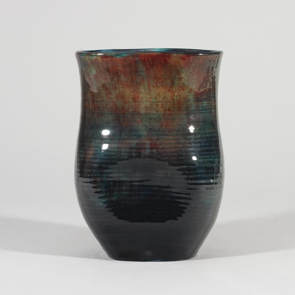 Moorcroft Flambé Natural Pottery Vase, c.1935