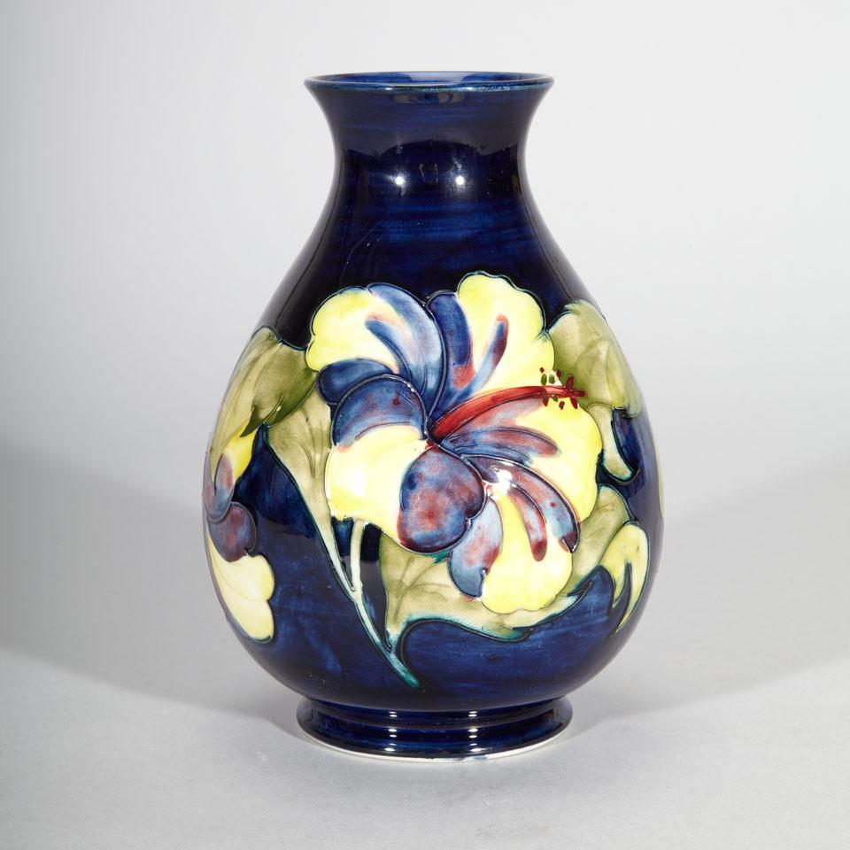 Moorcroft Hibiscus Vase, c.1970