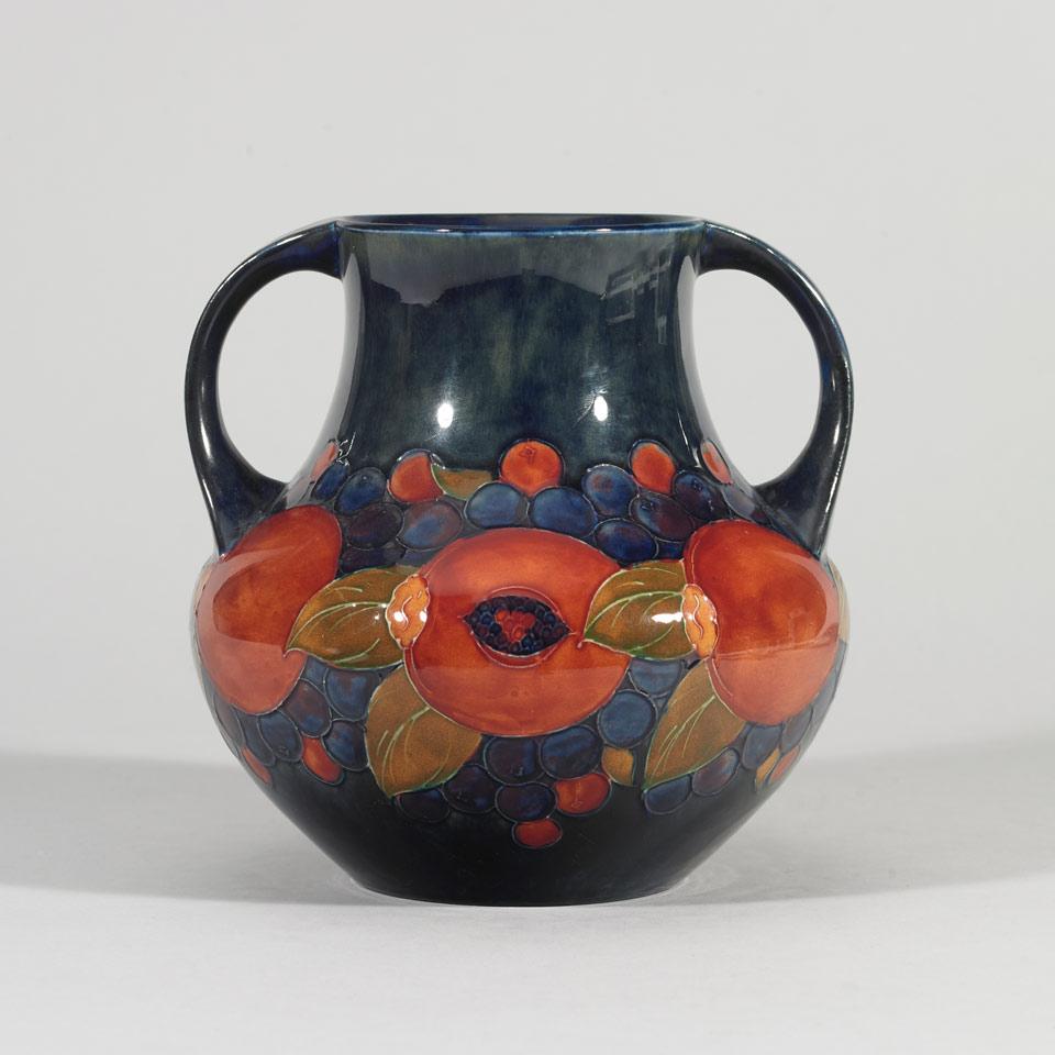 Moorcroft Pomegranate Two-Handled Vase, c.1925