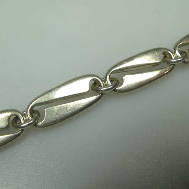 Sterling Silver Bar Link Necklace And Bracelet