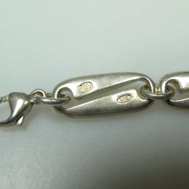 Sterling Silver Bar Link Necklace And Bracelet