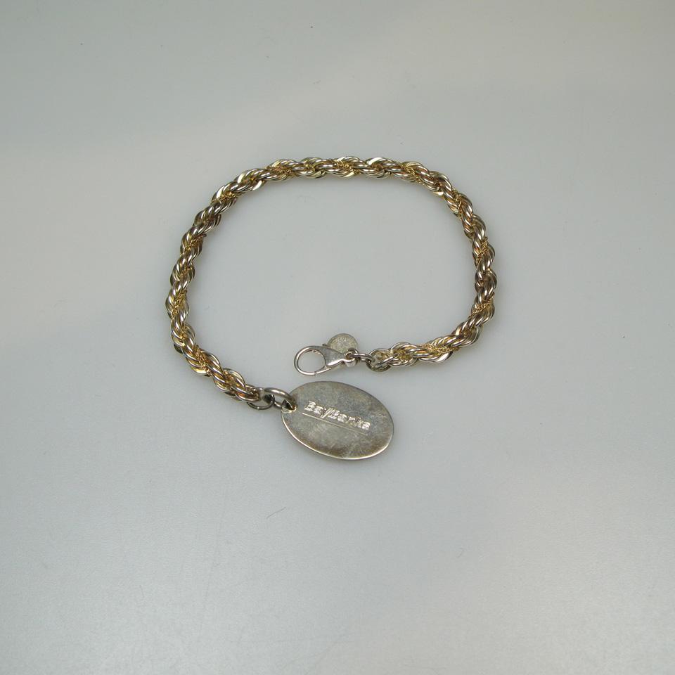 Tiffany & Co Sterling Silver And 18k Yellow Gold Rope Bracelet