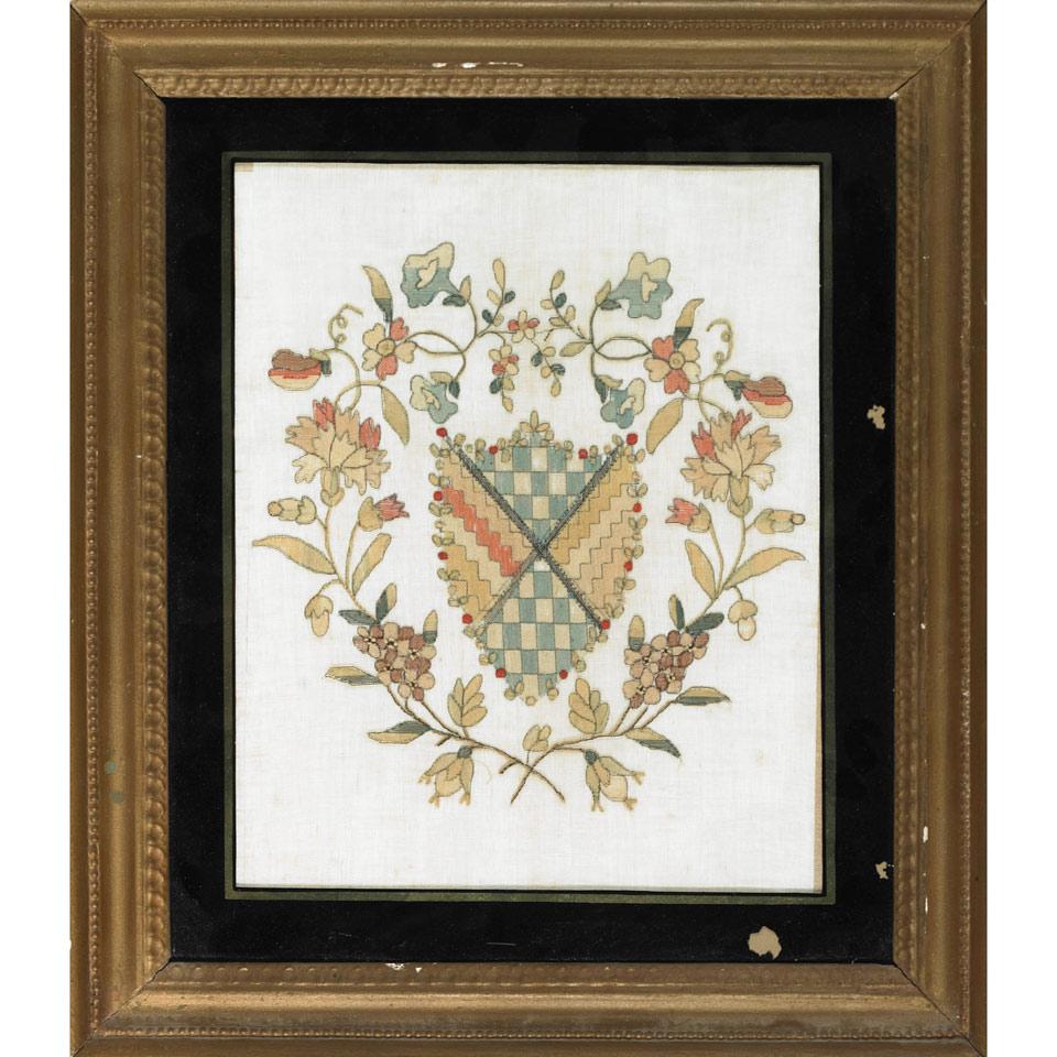 Heraldic Embroidery Panel, c.1810