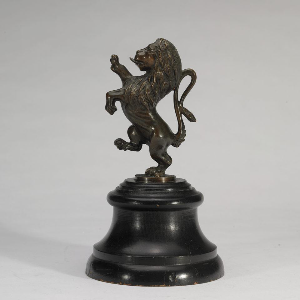 Continental Bronze Figure of a Lion, 19th century