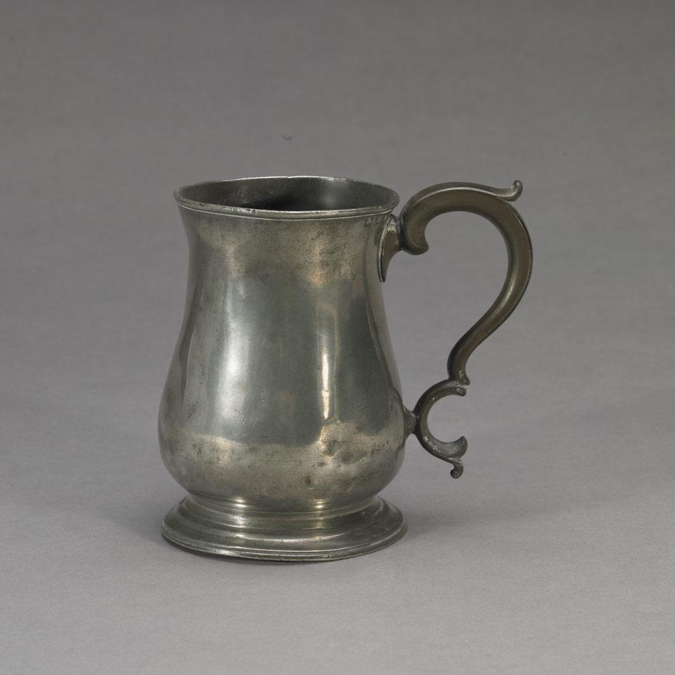 English Pewter Baluster Mug, Sir George Alderson, London, c.1820