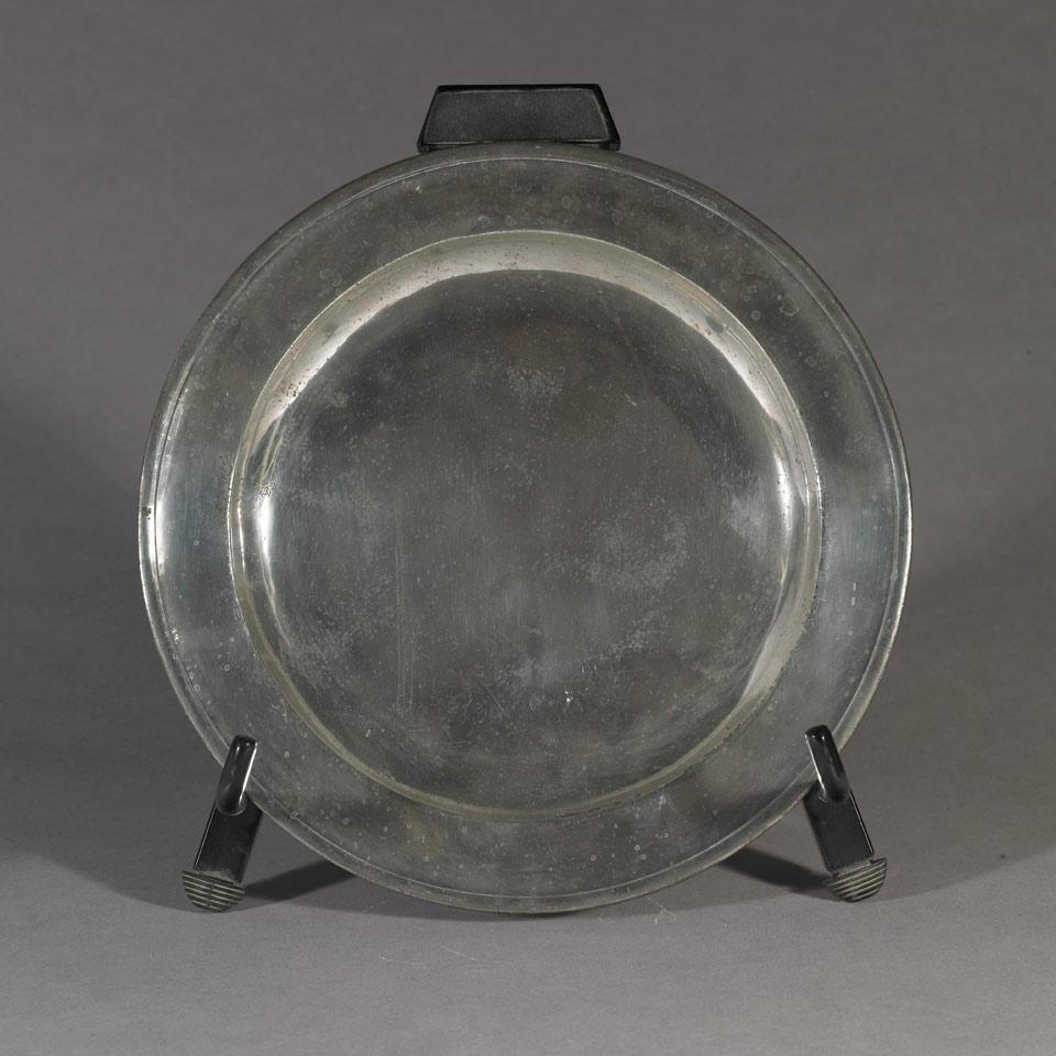 English Pewter Charger, c.1750