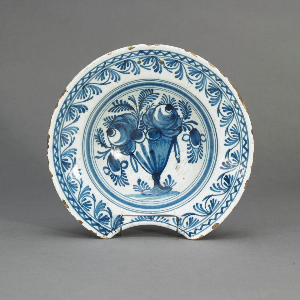 Delft Blue and White Barber’s Bowl, c.1740