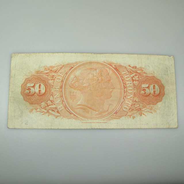 Bank Of Toronto 1920 $50 Bank Note