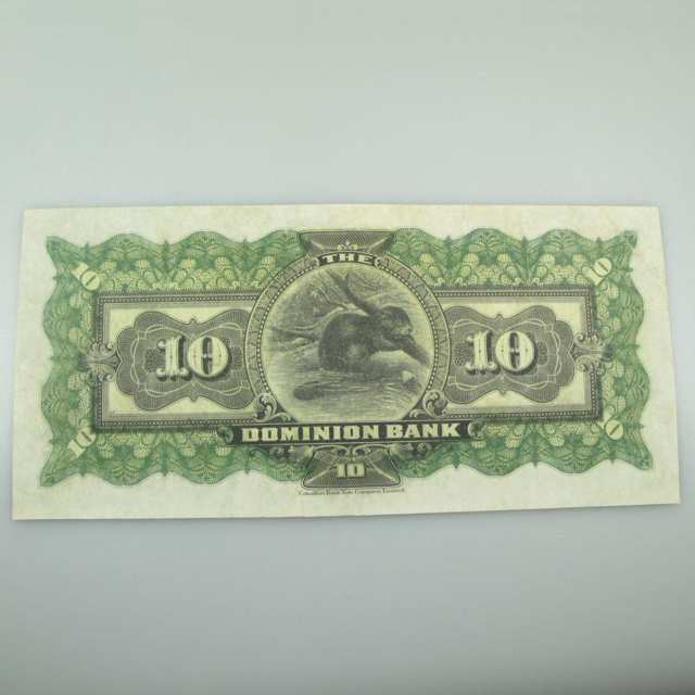Dominion Bank 1925 $10 Bank Note 