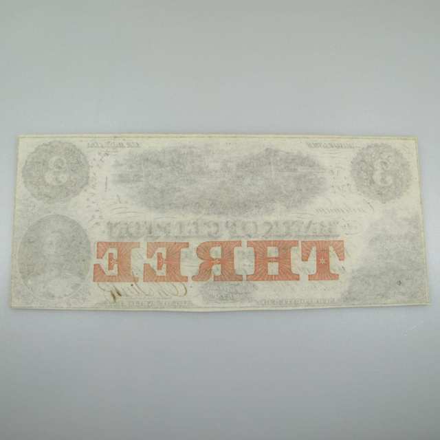 Bank Of Clifton 1859 $3 Bank Note