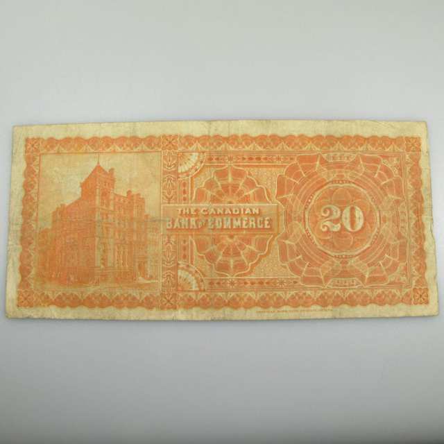 Canadian Bank Of Commerce 1912 $20 Bank Note
