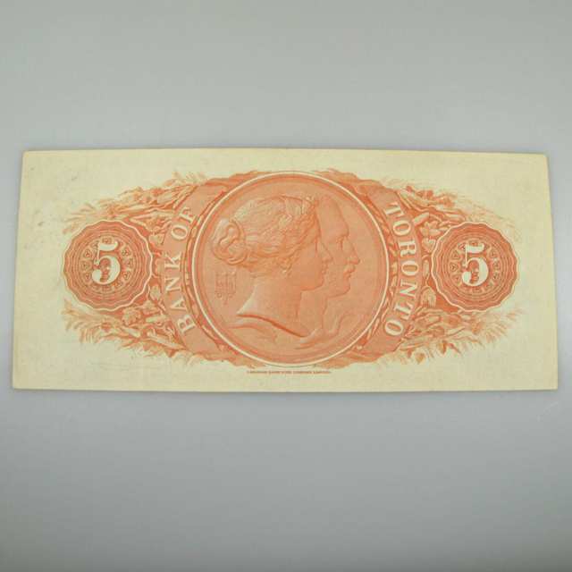 Bank Of Toronto 1923 $5 Bank Note