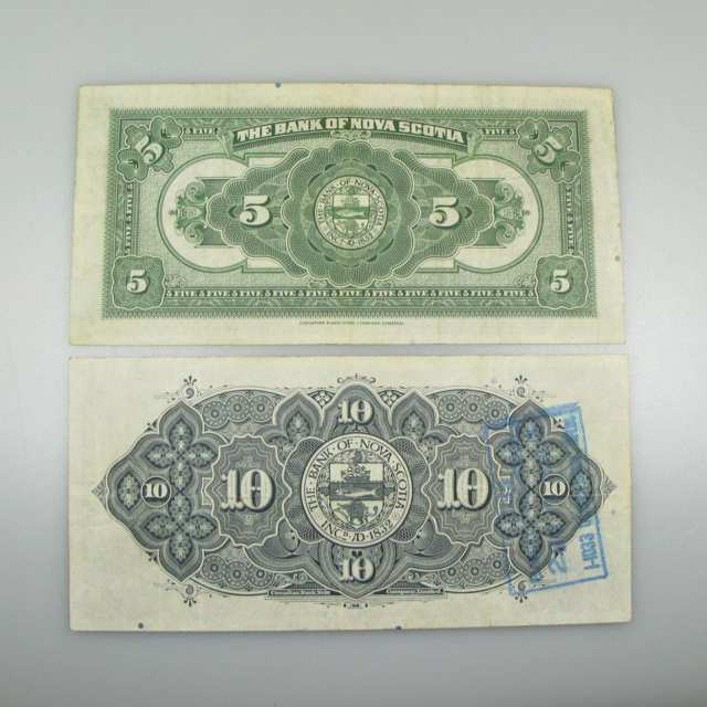 Two Bank Of Nova Scotia 1930’s Bank Notes