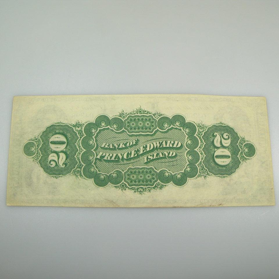 Bank Of Prince Edward Island 1872 $20 Bank Note