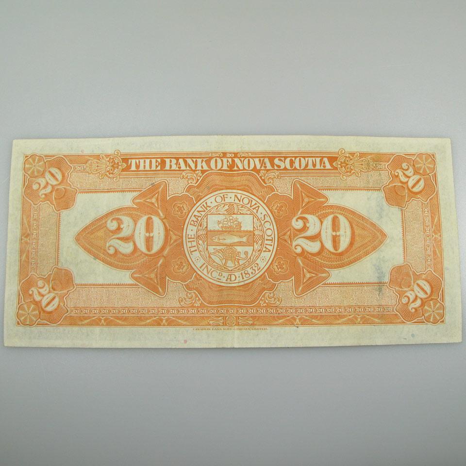 Bank Of Nova Scotia 1929 $20 Bank Note