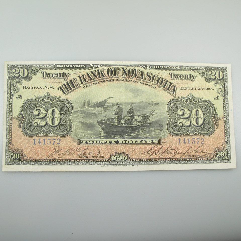 Bank Of Nova Scotia 1925 $20 Bank Note