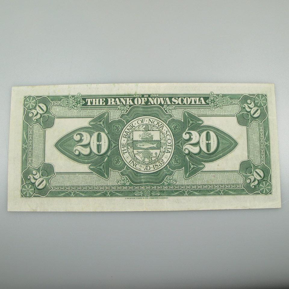 Bank Of Nova Scotia 1925 $20 Bank Note