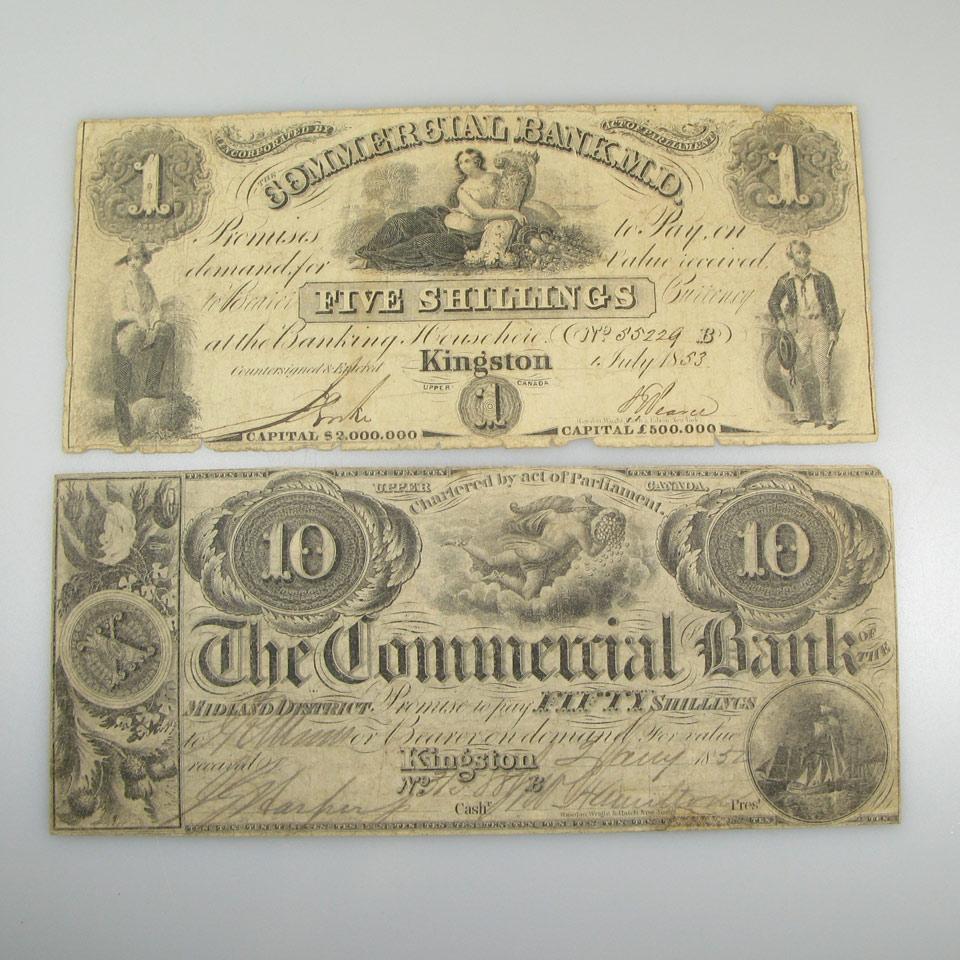 Commercial Bank Of The Midland District 1853 $1 Bank Note
