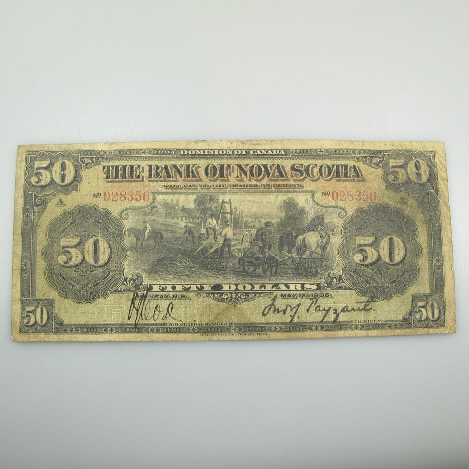 Bank Of Nova Scotia 1906 $50 Bank Note