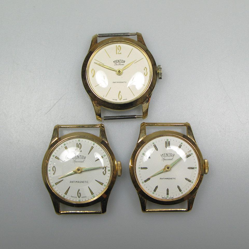 65 Various Mentor Wristwatches