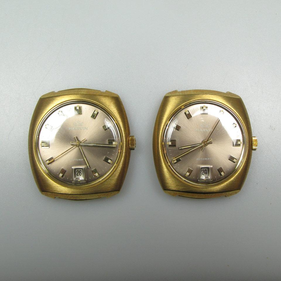 2 Marvin Automatic Wristwatches With Date