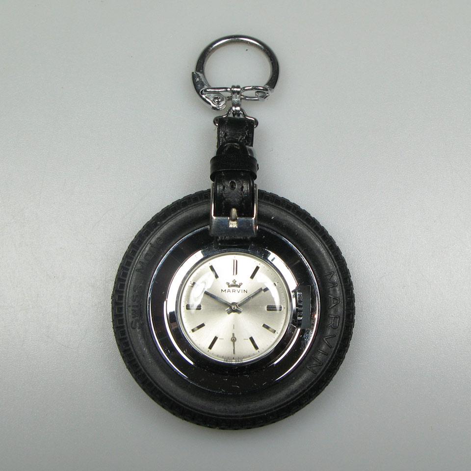 26 Marvin Black “Car Tire” Fob Watches