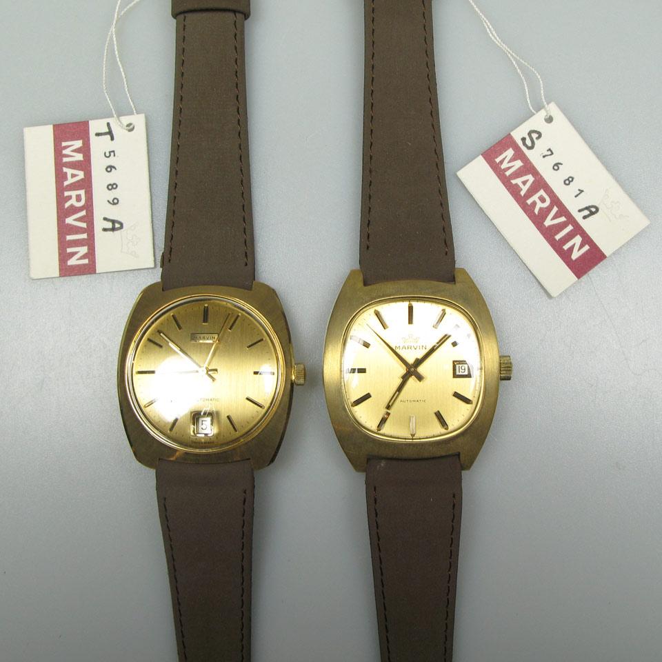 4 Marvin “Exactomatic” Automatic Wristwatches With Date