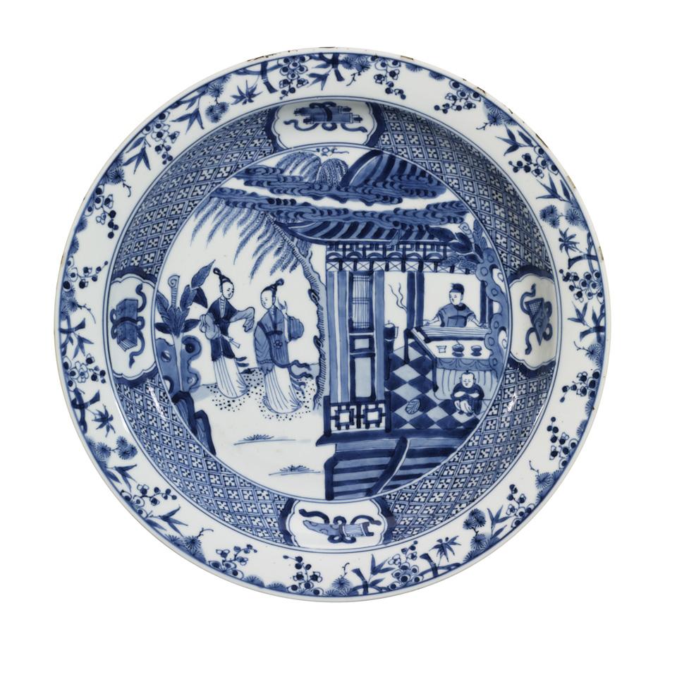 Blue and White Charger, 17th/18th Century