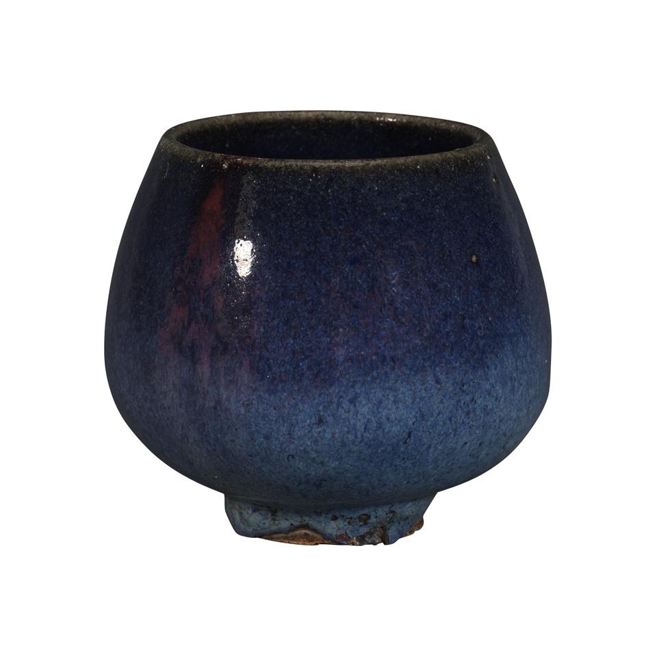 Jun Glazed ‘Chicken Heart’ Jar, Yuan Dynasty or Later