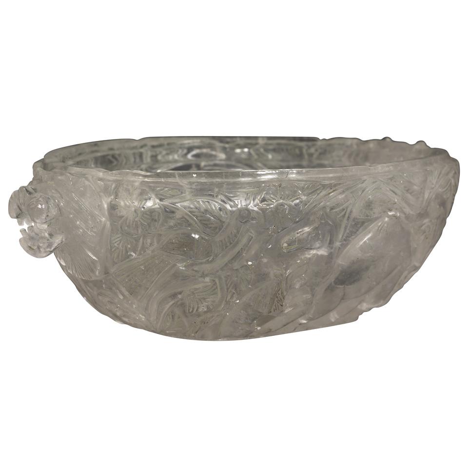 Large Mughal-Style Rock Crystal Basin, Northern South Asia, 19th Century