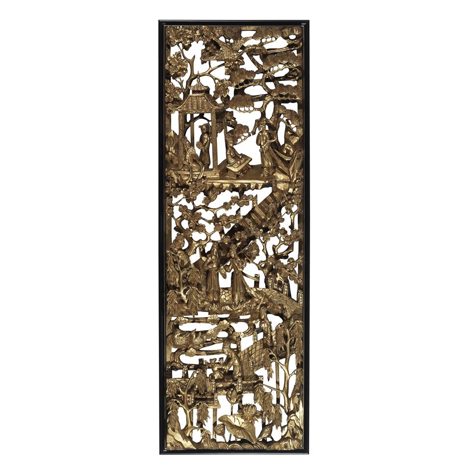 Pair of Gilt Wood Architectural Panels, 19th Century