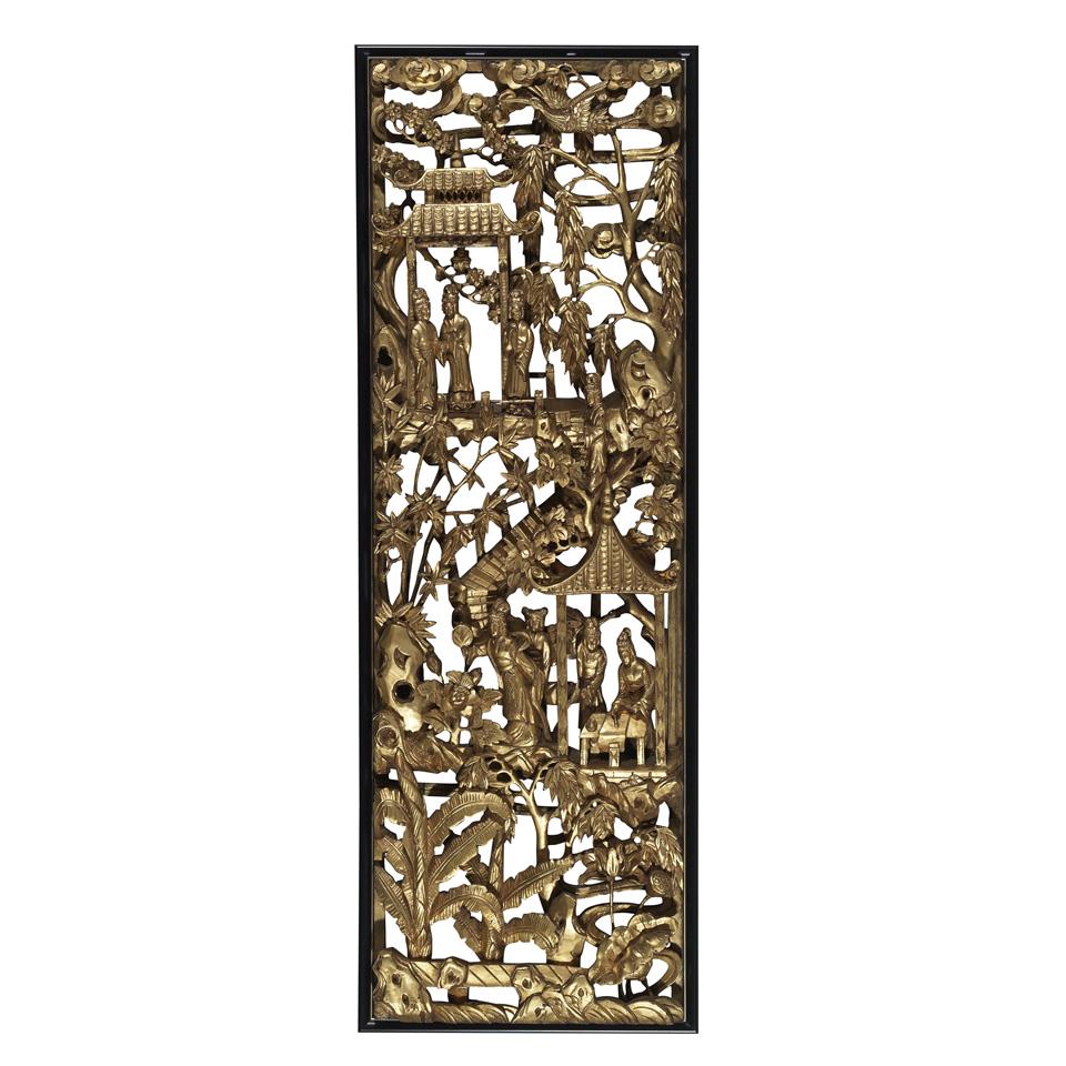 Pair of Gilt Wood Architectural Panels, 19th Century
