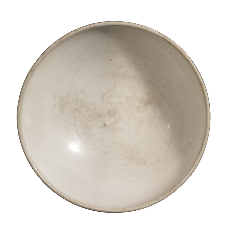 White Glazed Bowl, Yuan Dynasty 